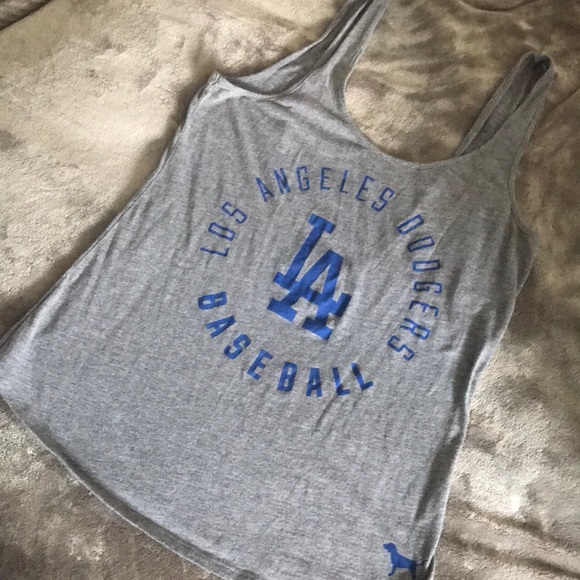 PINK Victoria's Secret Tops - Victoria’s Secret Pink Dodgers MLB pow-back tank